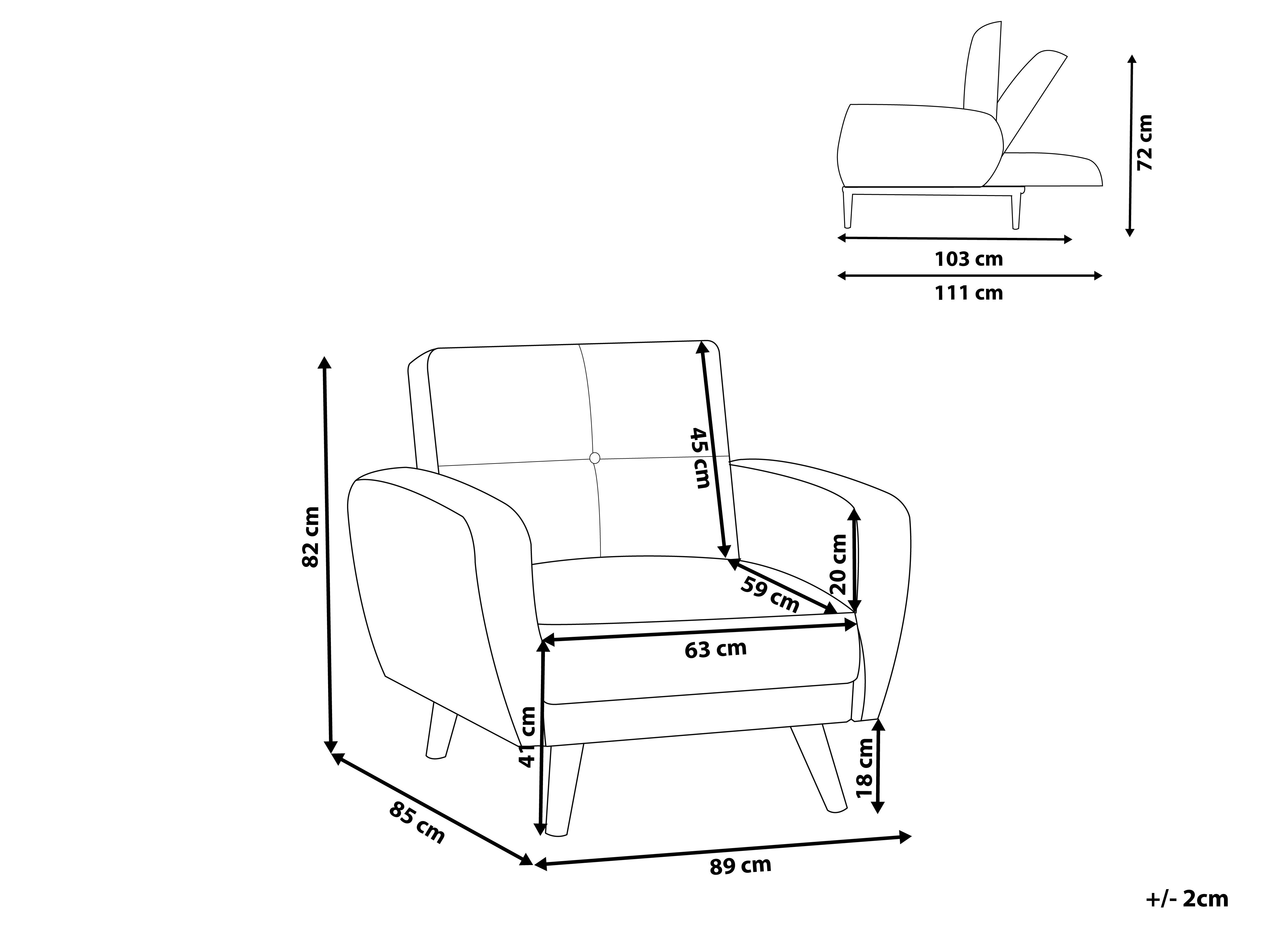 Relaxfauteuil FLORLI Stof Zwart