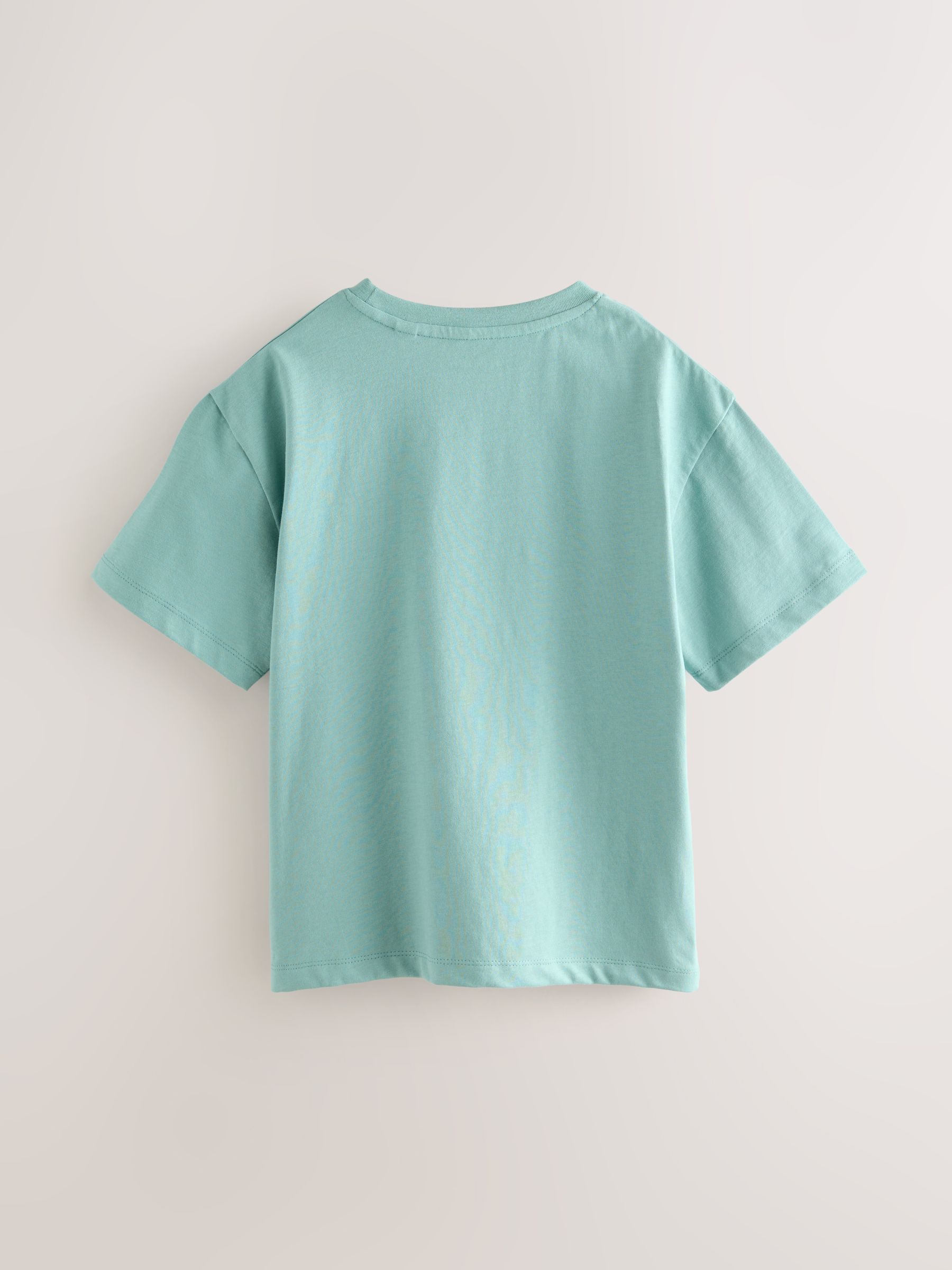 Blauwgroen/grijs - smALLSAINTS Boys Logo Crew Relaxed T-Shirts 3 Pack