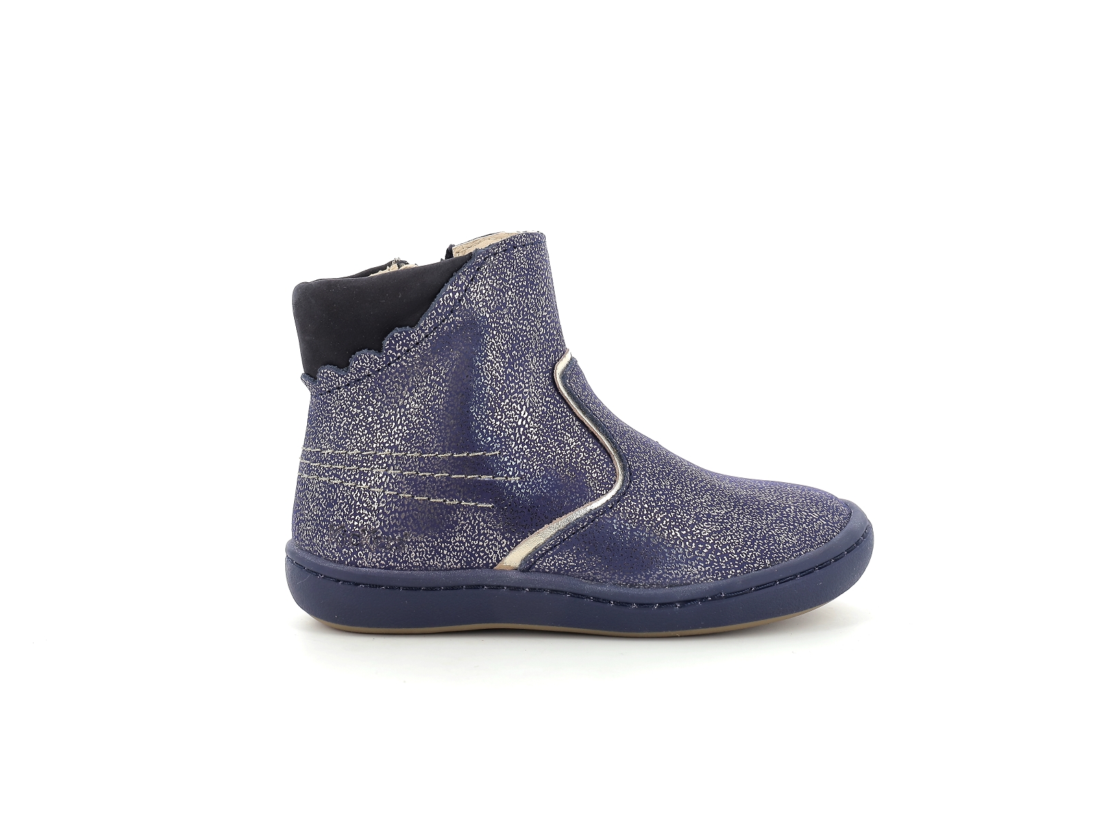 Kickers-KICKPOPPY 912140 Cuir Bleu nuit