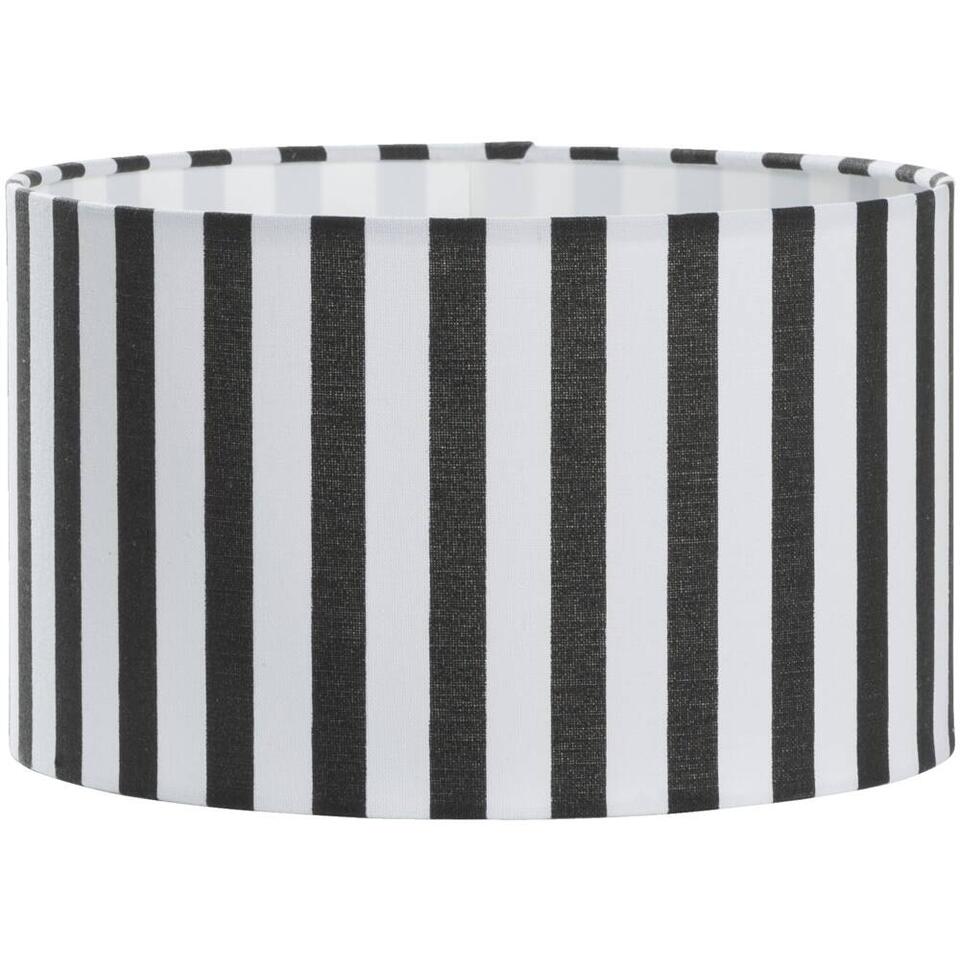 Kap Juul - stof zwart/wit - 15xØ25 cm