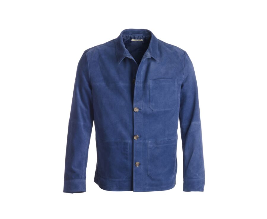 Veste en cuir daim homme Indigo - FAUSTIN