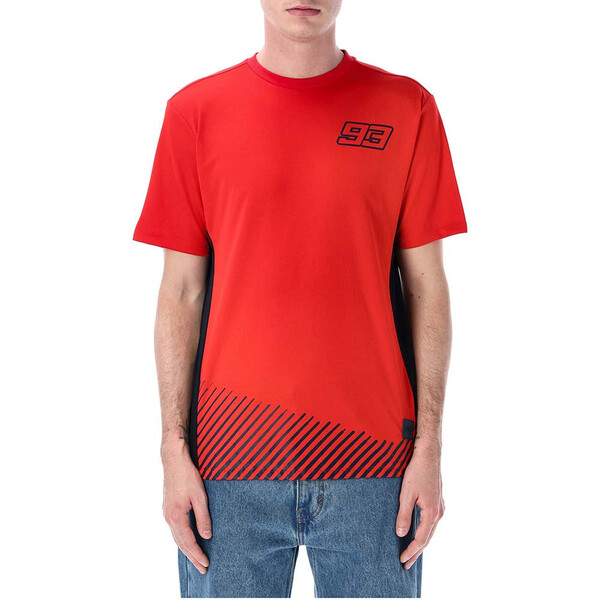 marc marquez - T-shirt 93 Technical and Stripes Bleu / Rouge