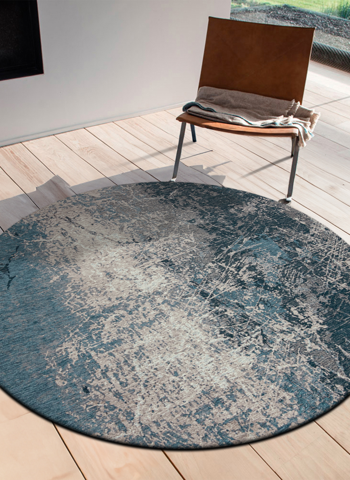 Ecorugs vloerkleed Cracks blauw 200x280 cm