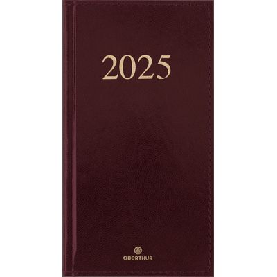 Agenda de poche Kiev - 1 semaine sur 2 pages - 9,5 x 17 cm - bordeaux - Oberthur