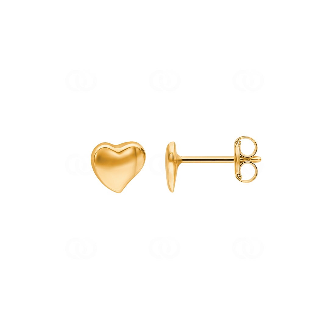 Ohrstecker 750/18 K Gelbgold Herz