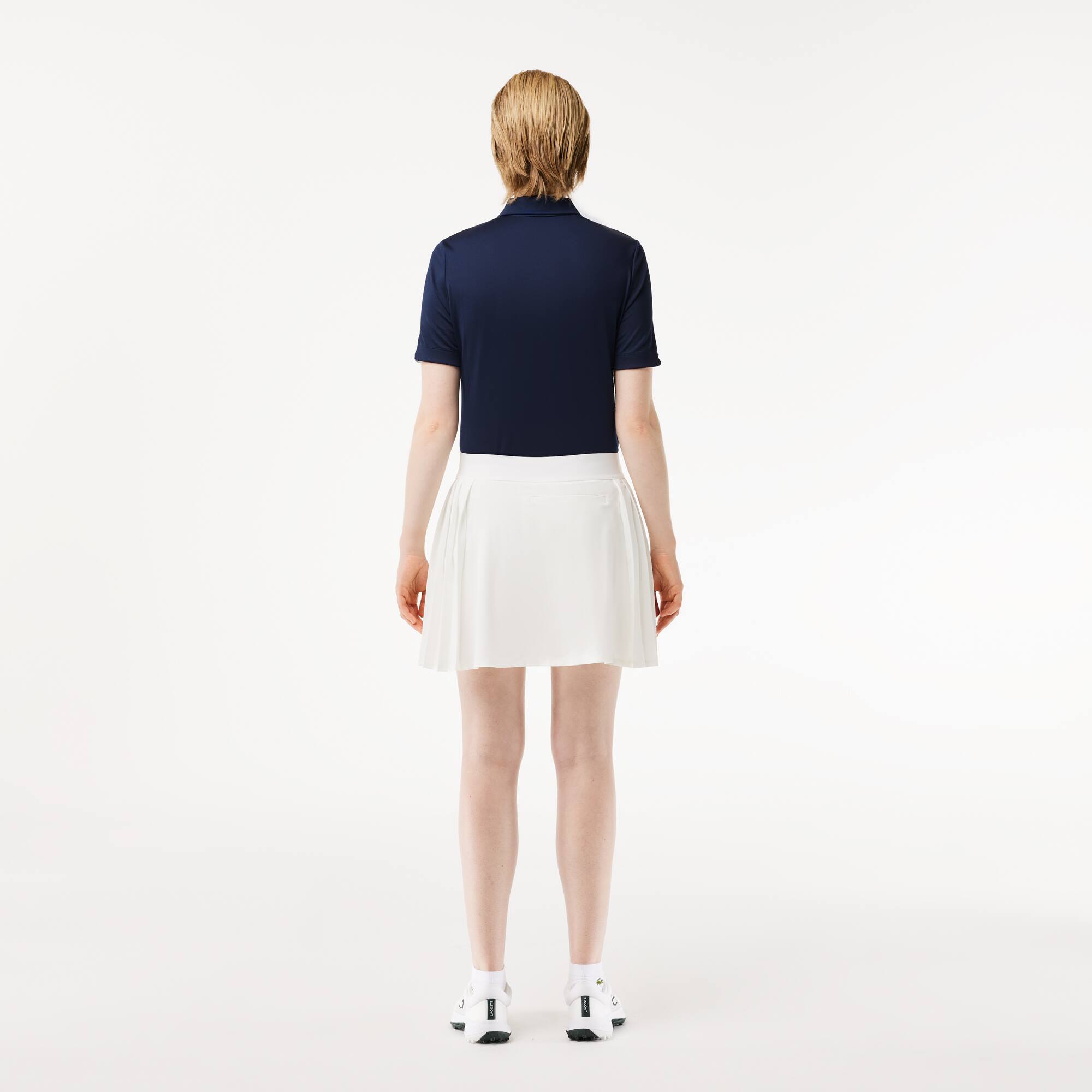 Jupe femme Golf Lacoste SPORT avec shorty intégré ultra-dry Robes & Jupes - Blanc - Lacoste - Femme
