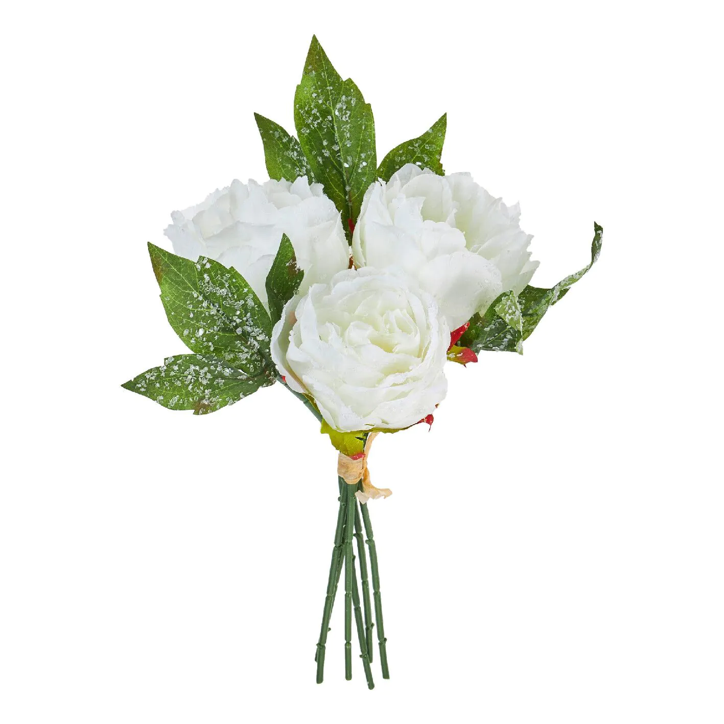 Strauß Eisrose, weiß, 30 cm