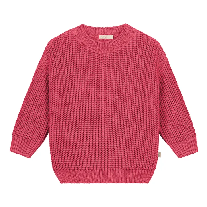 Yuki Pull Chunky Coton Bio | Rouge