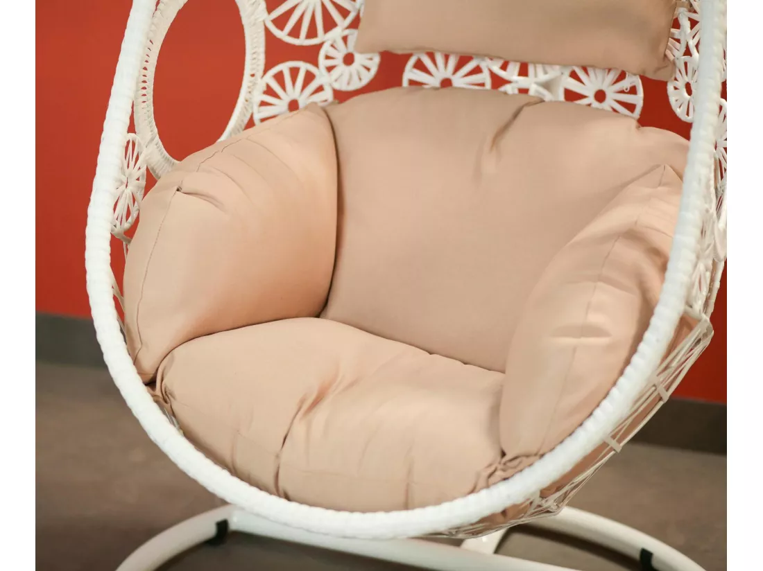 Fauteuil œuf suspendu blanc SOUTH BEACH