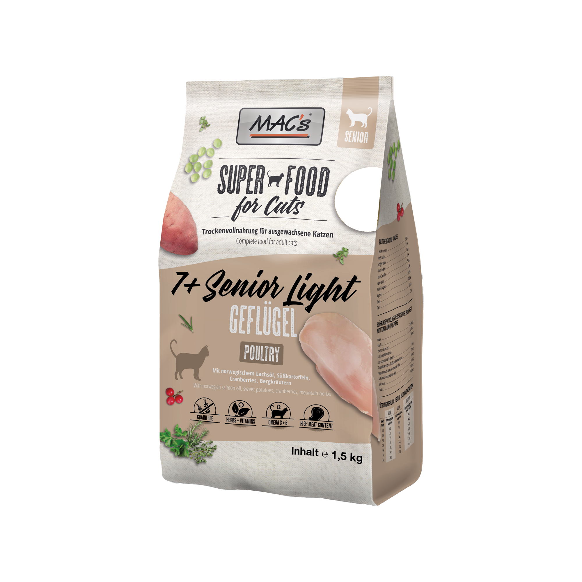 MAC's 7+ Senior Light Kattenvoer