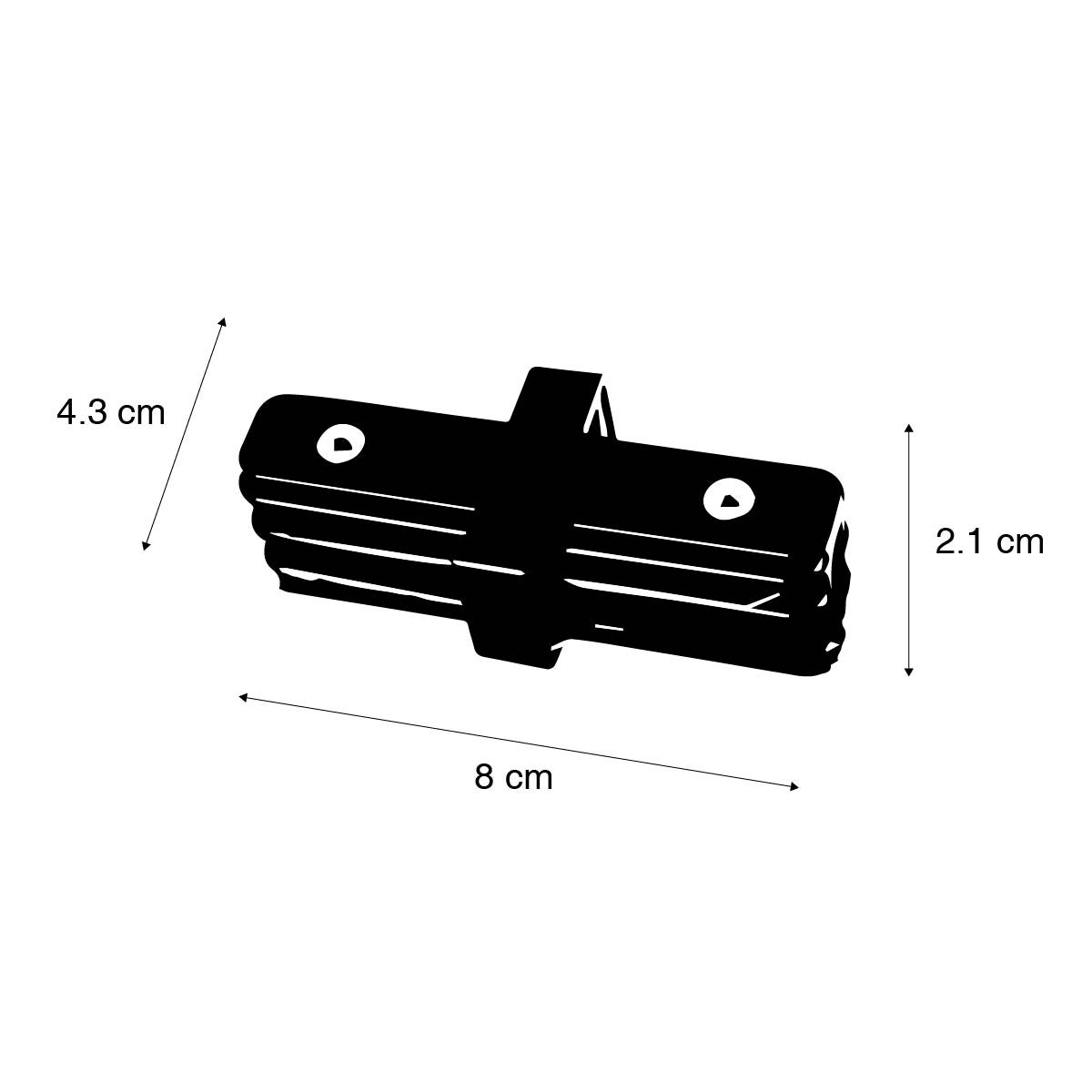 I-connector voor eenfaserail, wit
