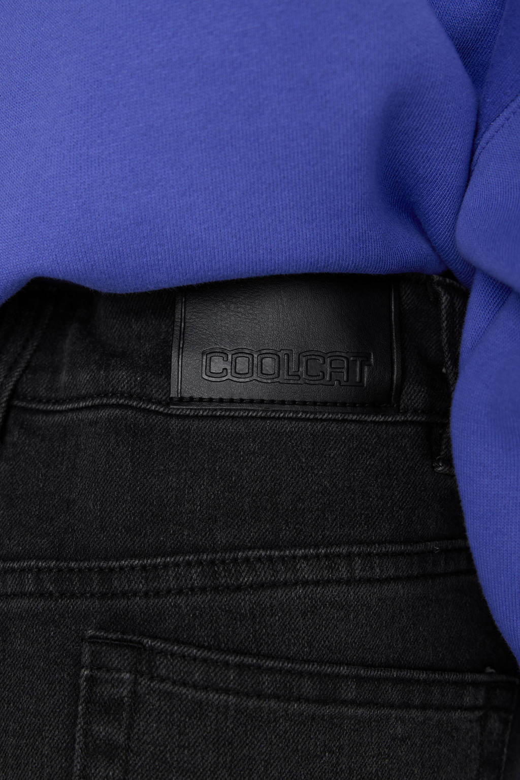 Coolcat Wide Leg Jeans Dominique Donker Grijs