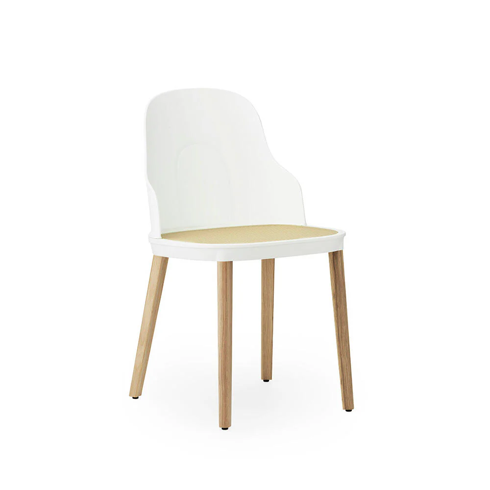 Normann Copenhagen  Allez stol, fletsæde - hvid/egetræ