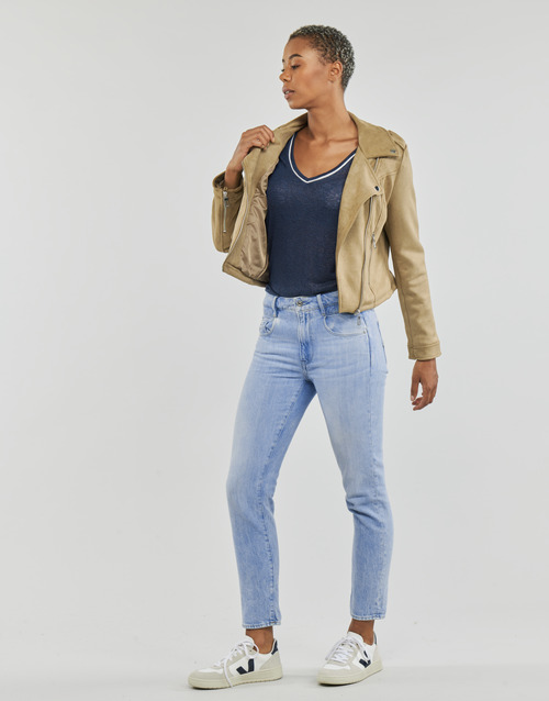 Only - ONLSCOOTIE FAUX SUEDE BIKER JACKET OTW - Beige