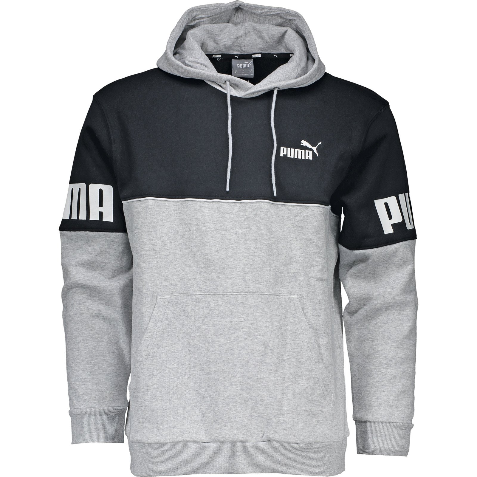 Puma Herren-Hoodie Power Colorblock S, hellgrau