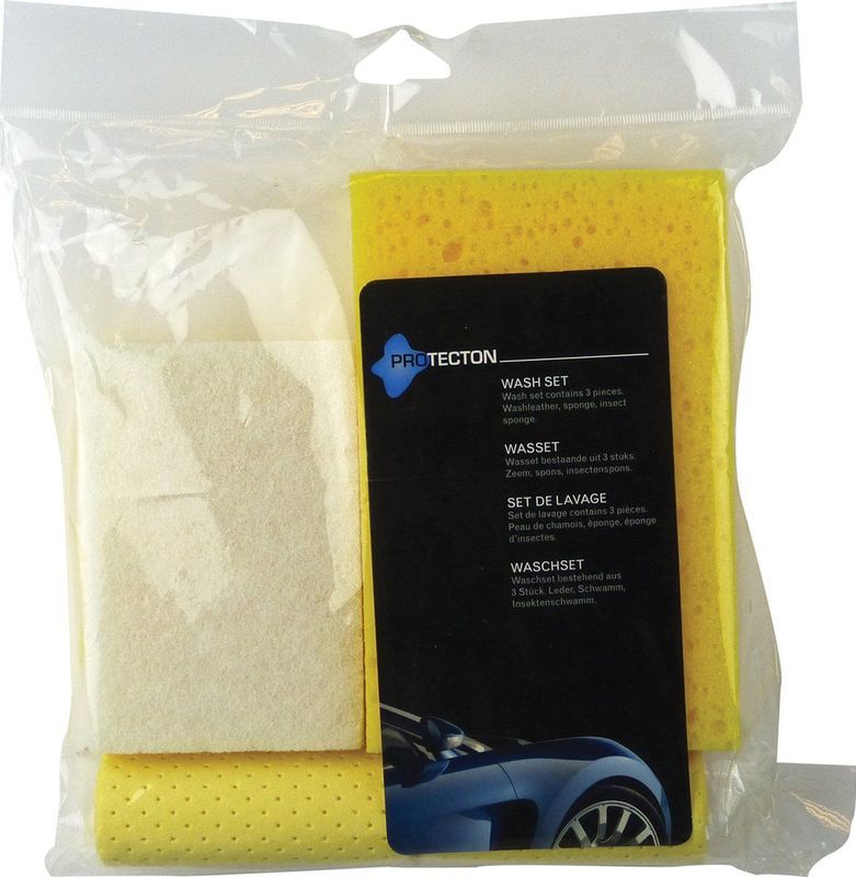Protecton - Autowas Set - 3-Delig - Inclusief Spons, Insectenspons, Zeem