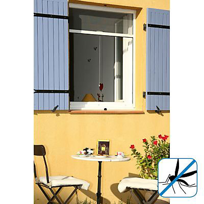 Moustiquaire de fenêtre enroulable en alu blanc Kocoon 100 x h.170 cm