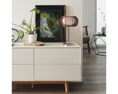 Tafellamp, 1-lichts, HxØ 39x26 cm, Relax brons/chroom