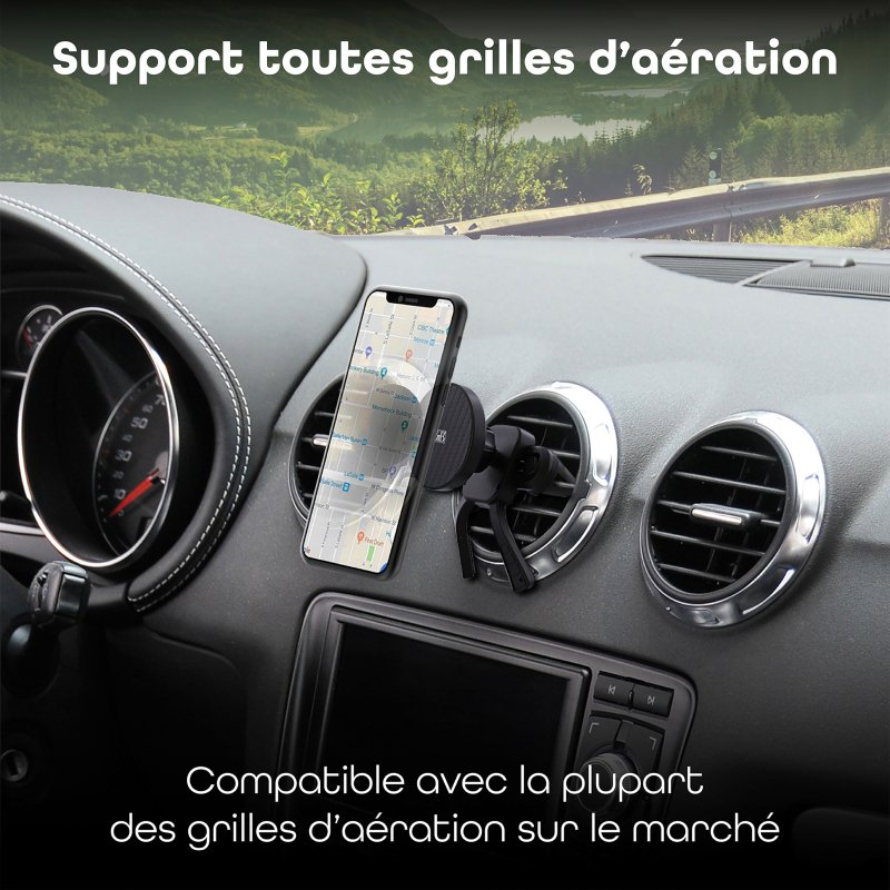 Support smartphone aimanté pour grille d’aération TNB