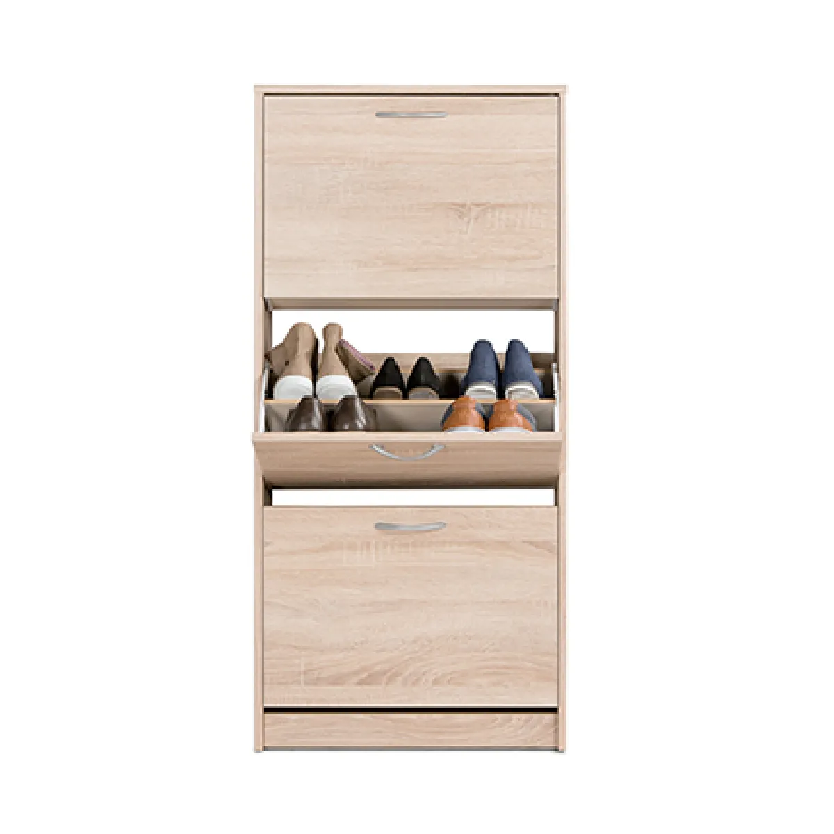 MES Meuble à chaussures chêne clair 58x25x123,5 cm - UZEA
