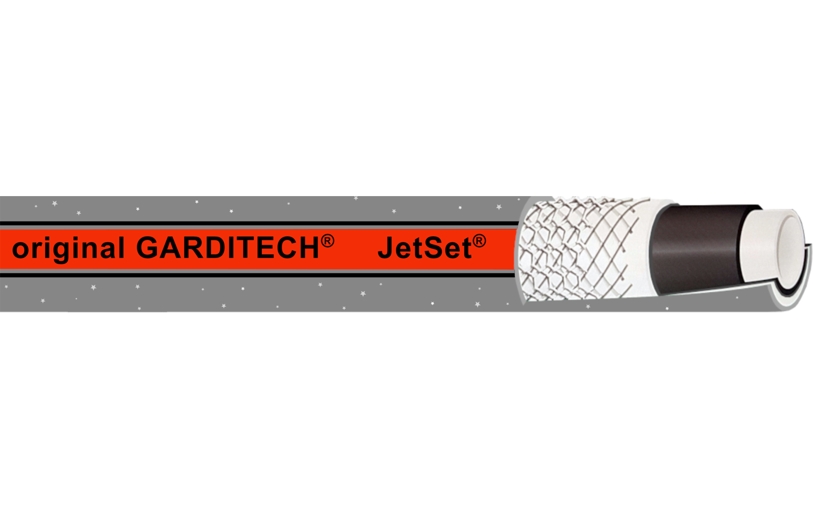 Garditech JetSet Premiumschlauchset mit Armaturen 20 m