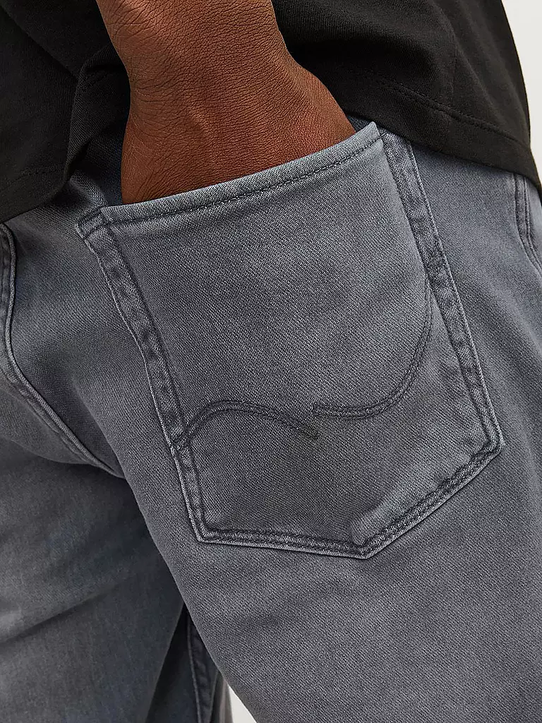 JACK & JONES Jeansshorts JJIRICK JJICON hellgrau