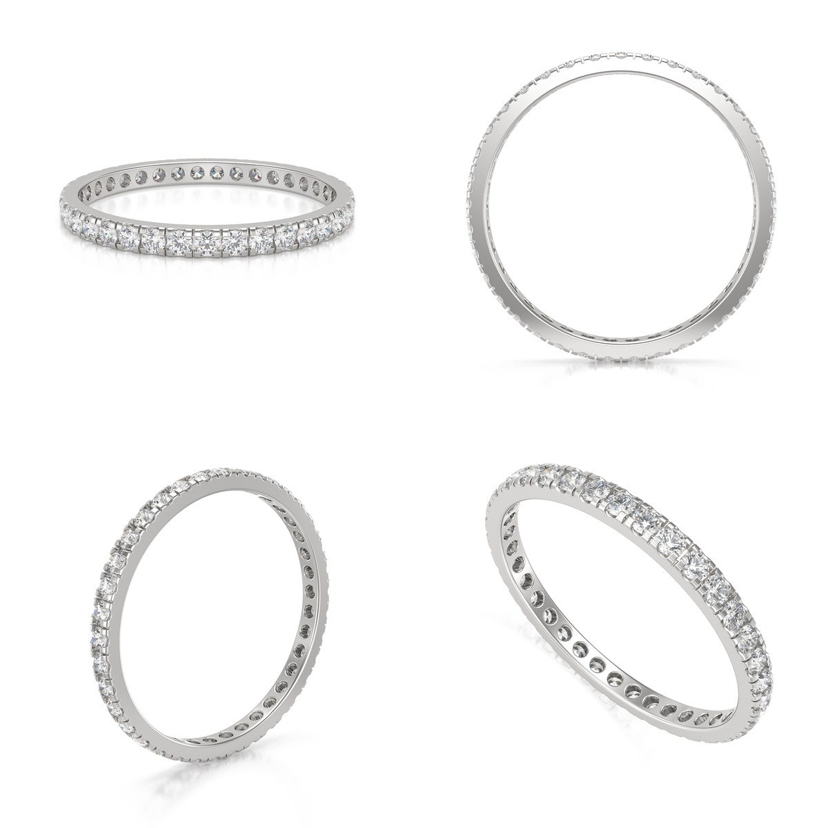 Alliance Or 750 Blanc Diamants 1.40grs