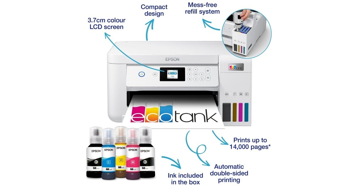 EpsonEcoTank ET-2856 all-in-one inkjetprinter  (Wit)