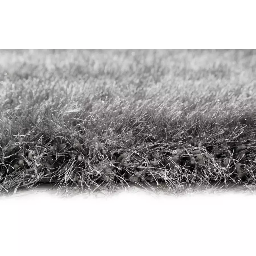 Wecon home Hochflorteppich Shiny Touch grau