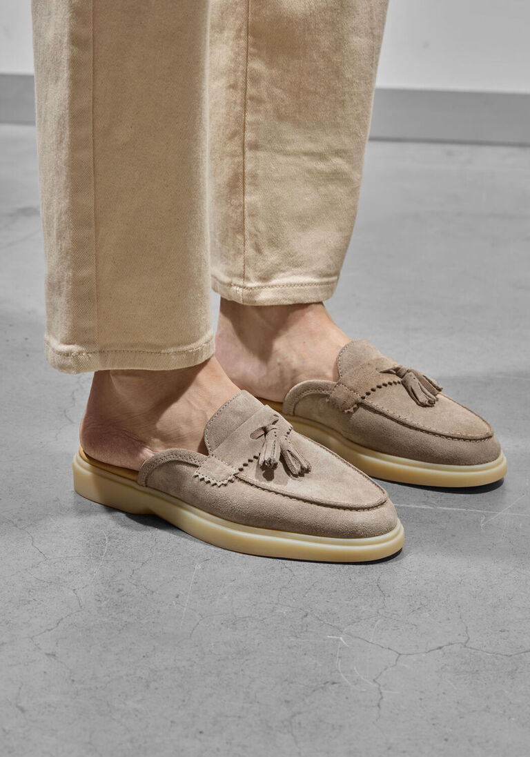 taupe mason garments loafers amalfi mule