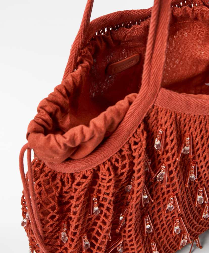 Bolsa de malha de cristal