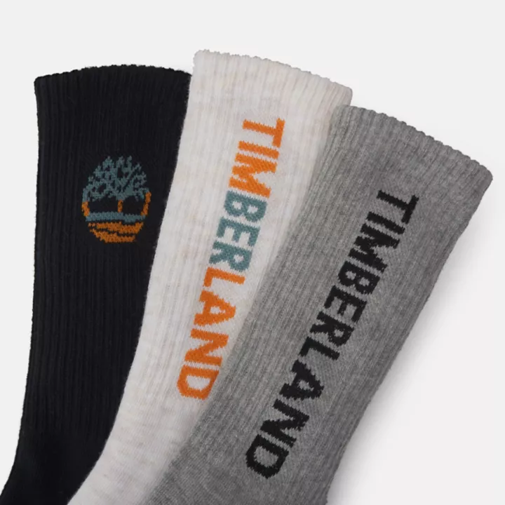 Lot de 3 paires de chaussettes de sport unisexes en multicolore