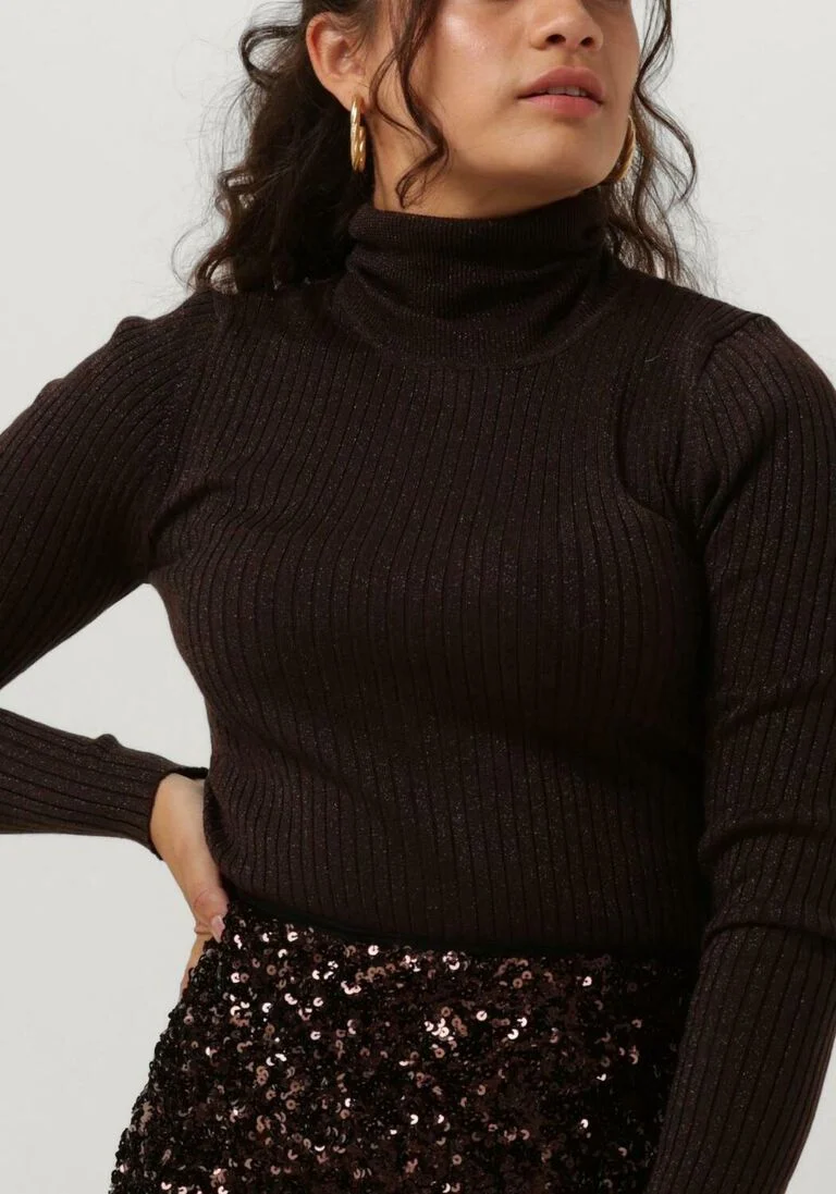 SELECTED FEMME bruine selected femme coltrui slflydia ls knit rollneck lurex b