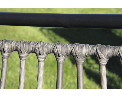Tuinligstoel/tuinlounge-eiland Acamp 200 x 135 x 81 cm staal antraciet