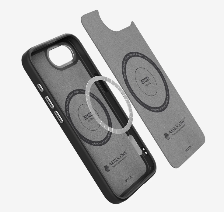 iPhone 16e Enzo Aramid MagSafe Schutzhülle (ACS09153) - Schwarz