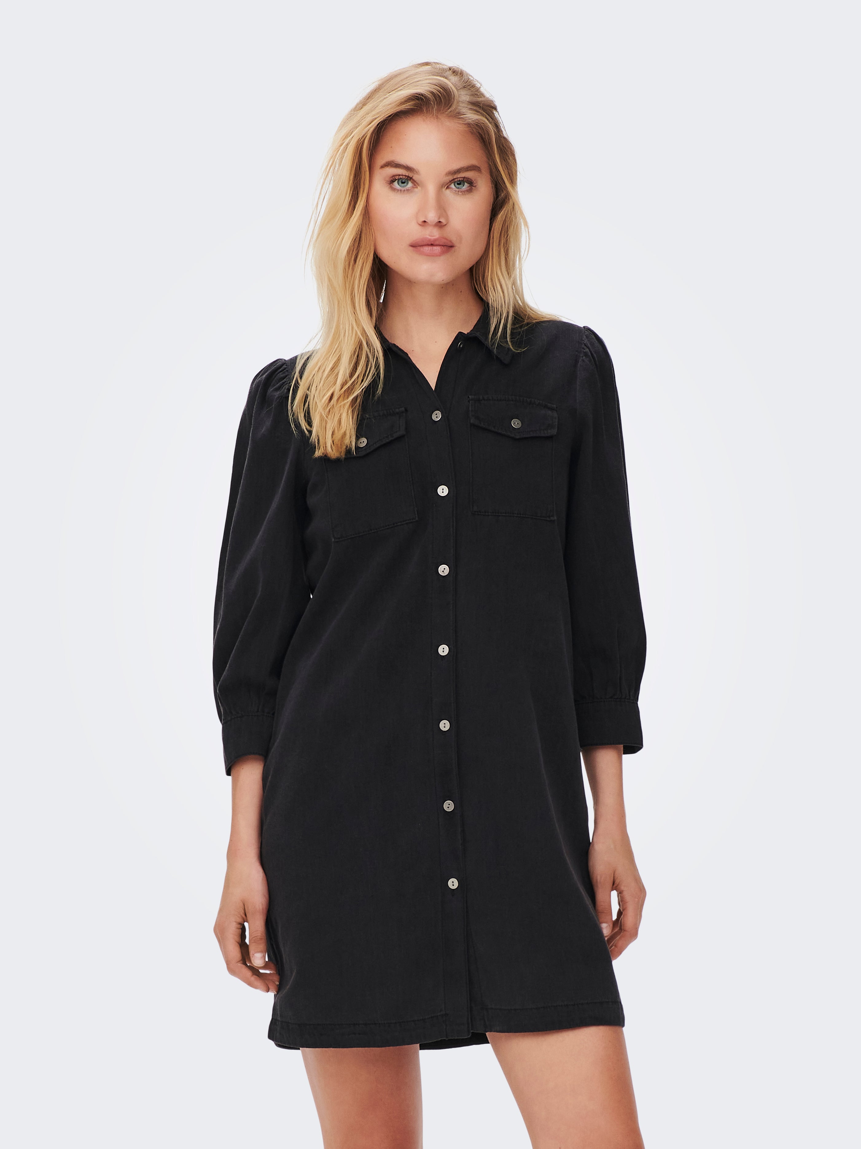 ONLFELICA Langes Kleid Washed Black