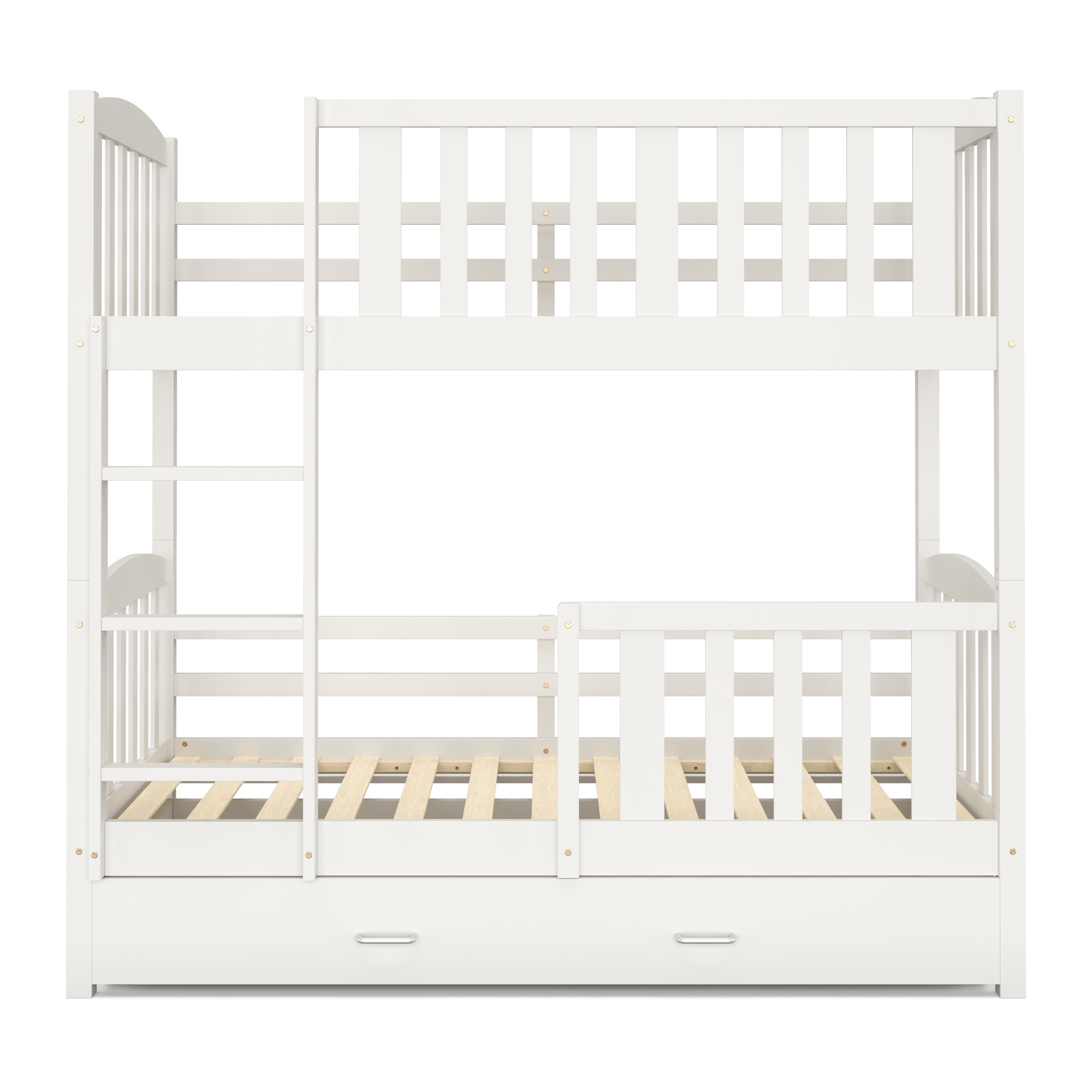 Etagenbett JOHNNY mit Stauraum 80 x 160 cm weiss