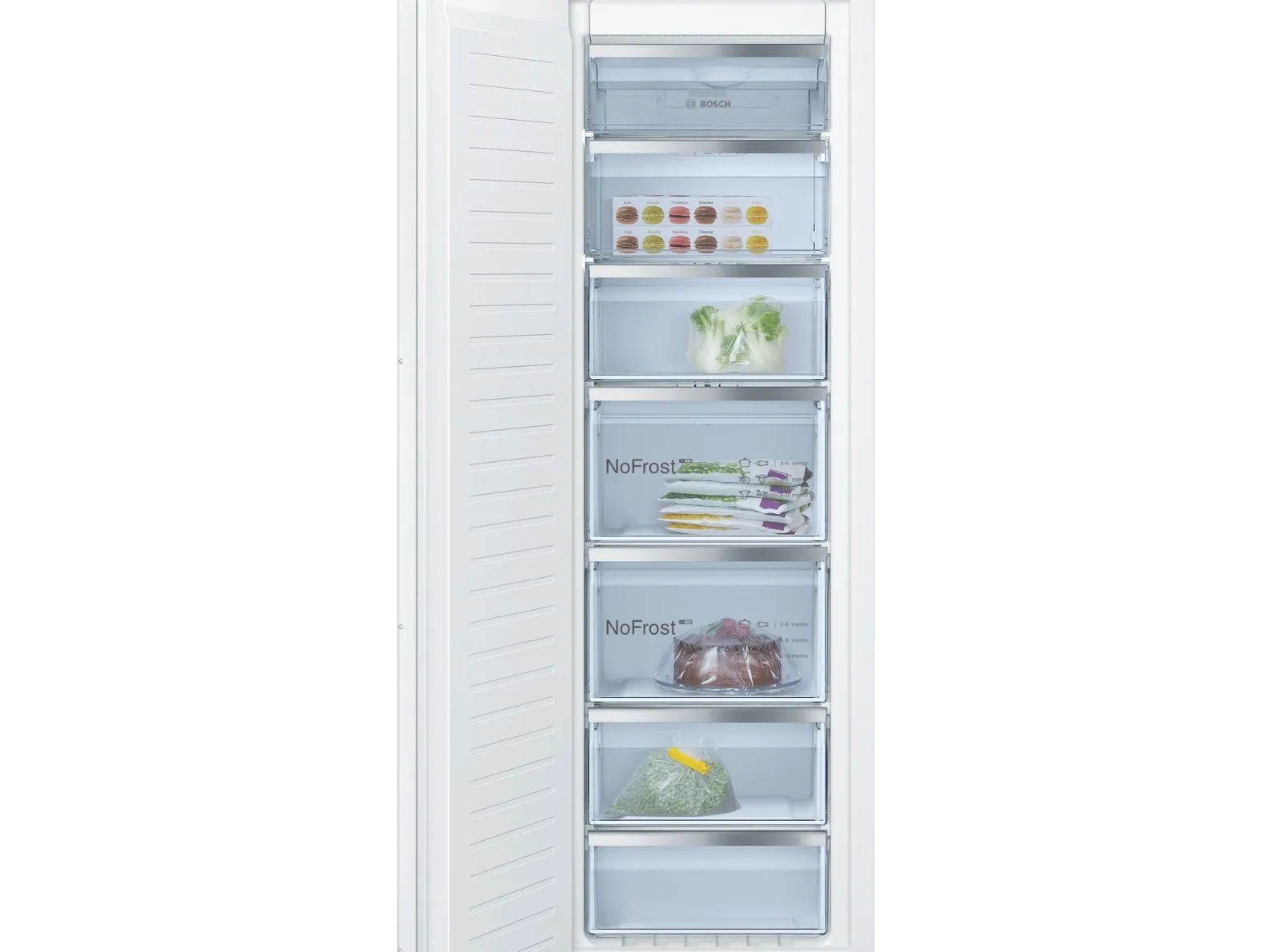 Bosch Serie | 4 GIN81VEE0 - Fryser - stående - til indbygning - niche - bredde: 56 cm - dybde: 55 cm - højde: 177.5 cm - 212 liter - Klasse E