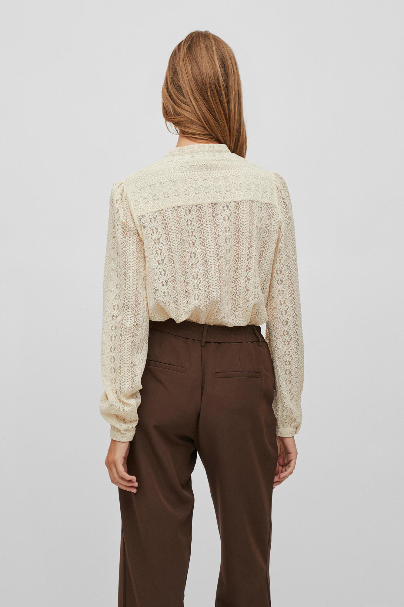 Camisa de renda - Cinza