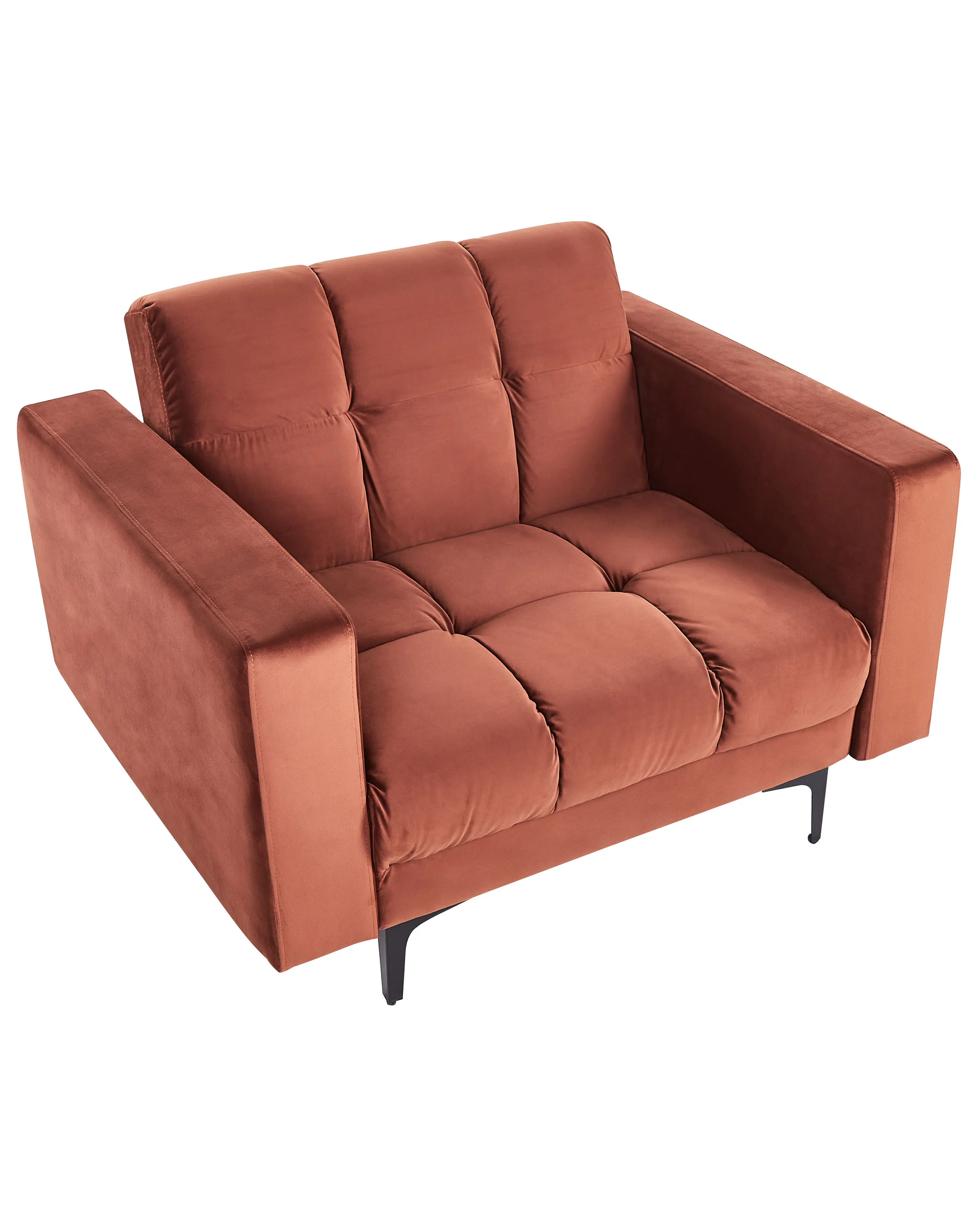 Fauteuil ALNES Fluweel Lichtrood