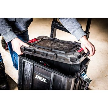 SKIL Middelgrote stapelbare gereedschapskoffer met universele insert