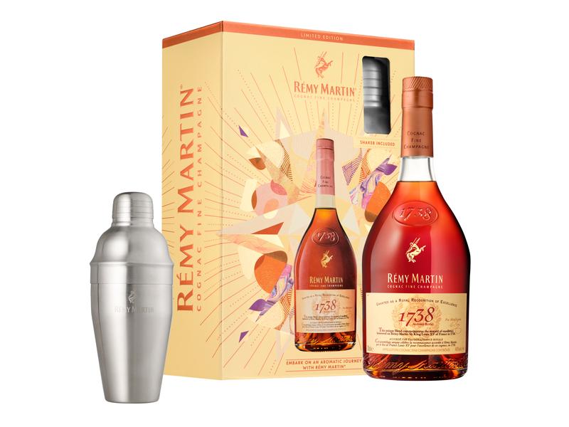 Rémy Martin Cognac 1738 0.7 l mit Shaker Weinbrand aus Frankreich mit Shaker