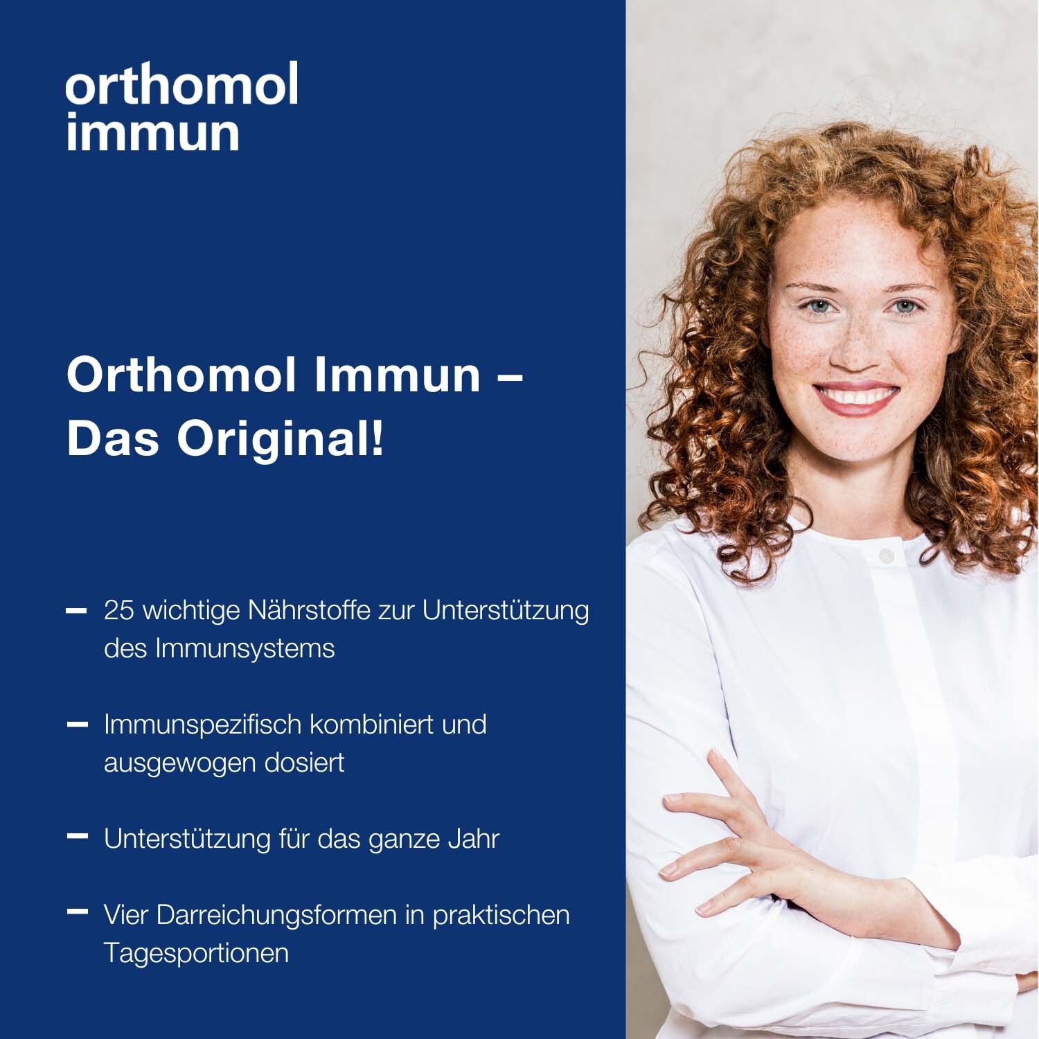 Orthomol Immun - Mikronährstoffe zur Unterstützung des Immunsystems - mit Vitamin C, Vitamin D und Zink - Tabletten/Kapseln