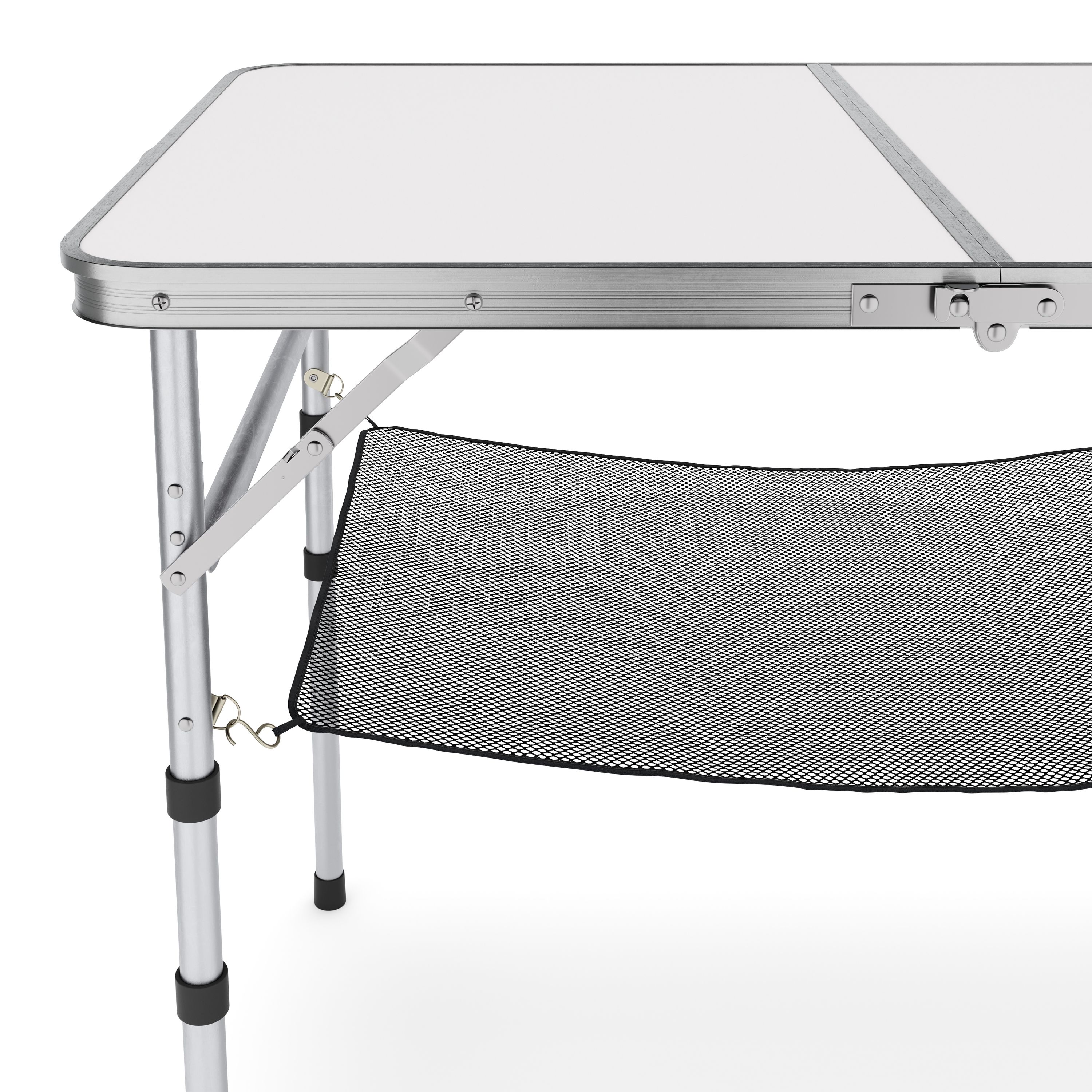 Campingtisch klappbar WILLY höhenverstellbar 90 x 60 cm weiss