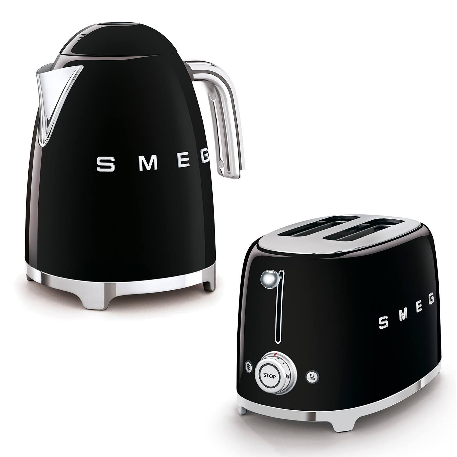 SMEG - Wasserkocher + Toaster Set schwarz