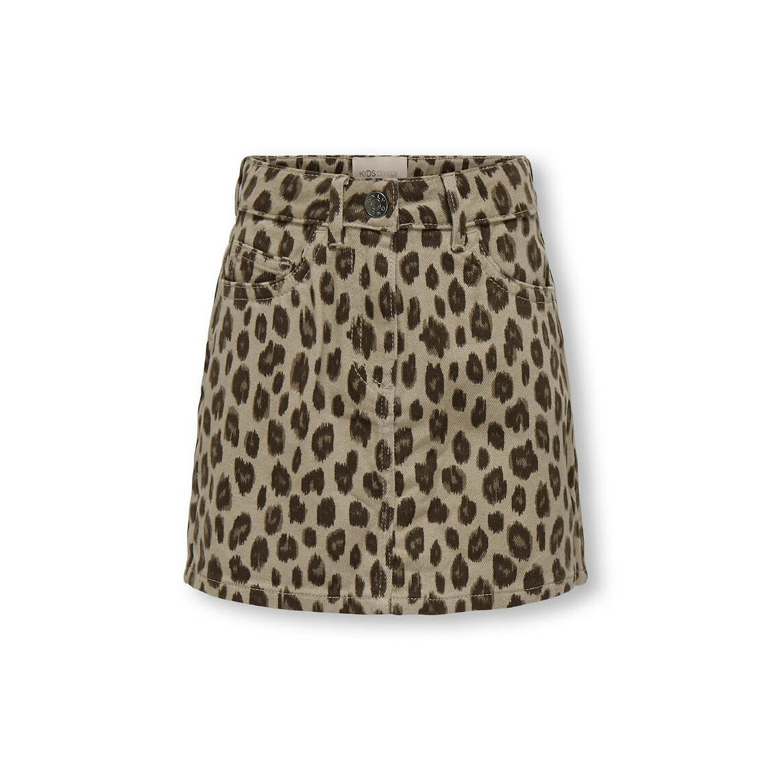 SOMENTE PARA CRIANÇAS<br>Saia curta com estampa de leopardo