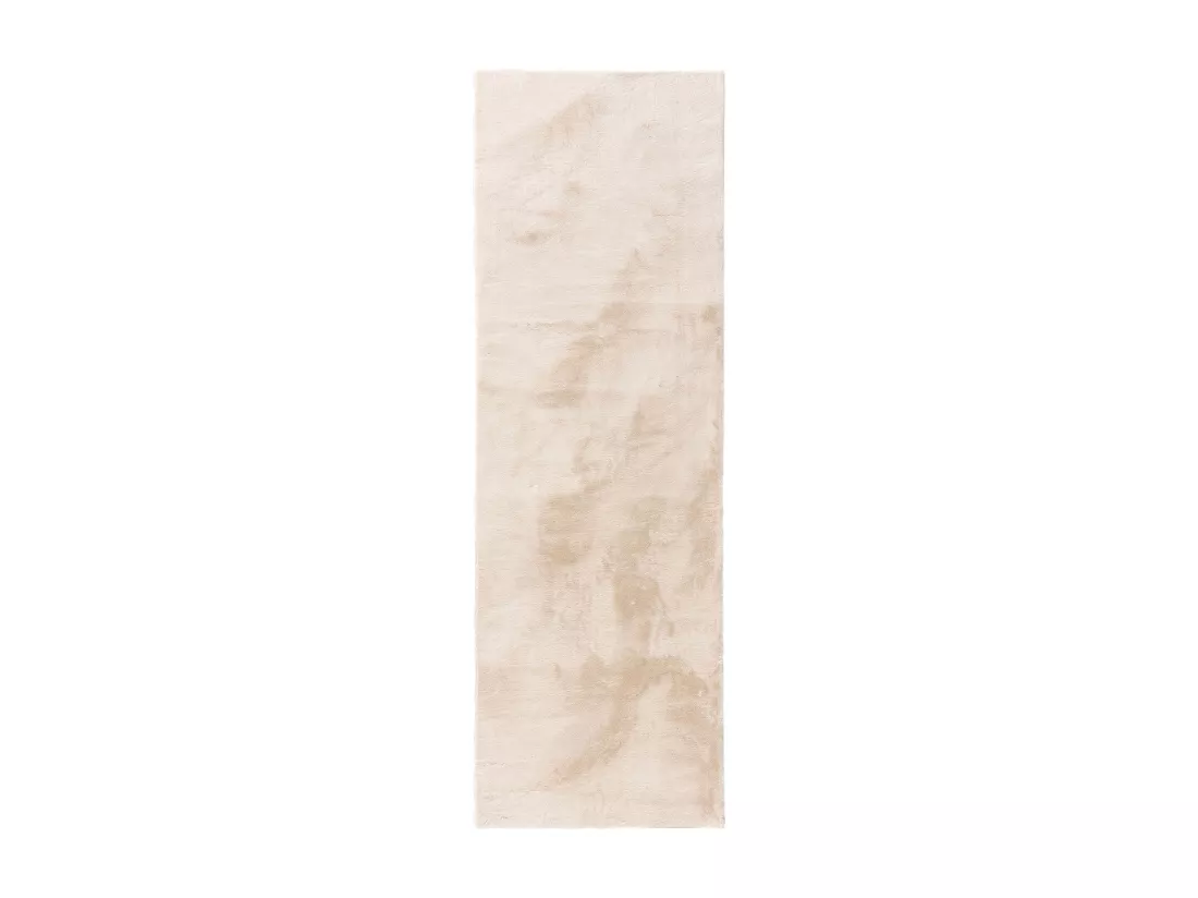 Tapis en fausse fourrure Furry Beige 80x250 cm