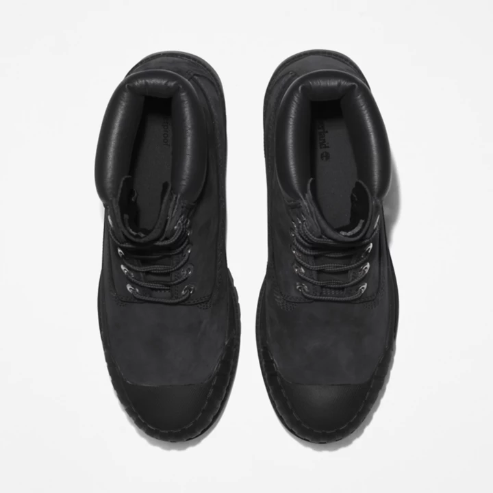 Bota Timberland Premium Masculina de 6 Polegadas com Biqueira de Borracha na Cor Preta