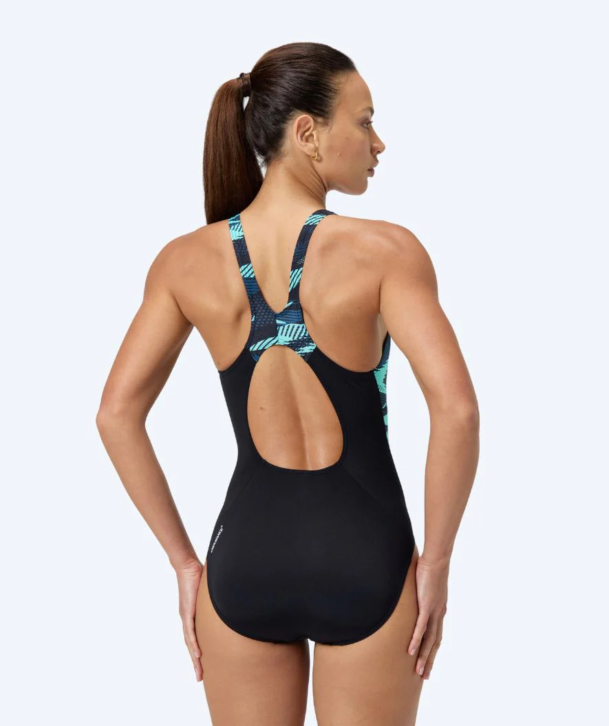 Speedo badedragt til damer - Hyperboom Splice Muscleback - Sort/blå