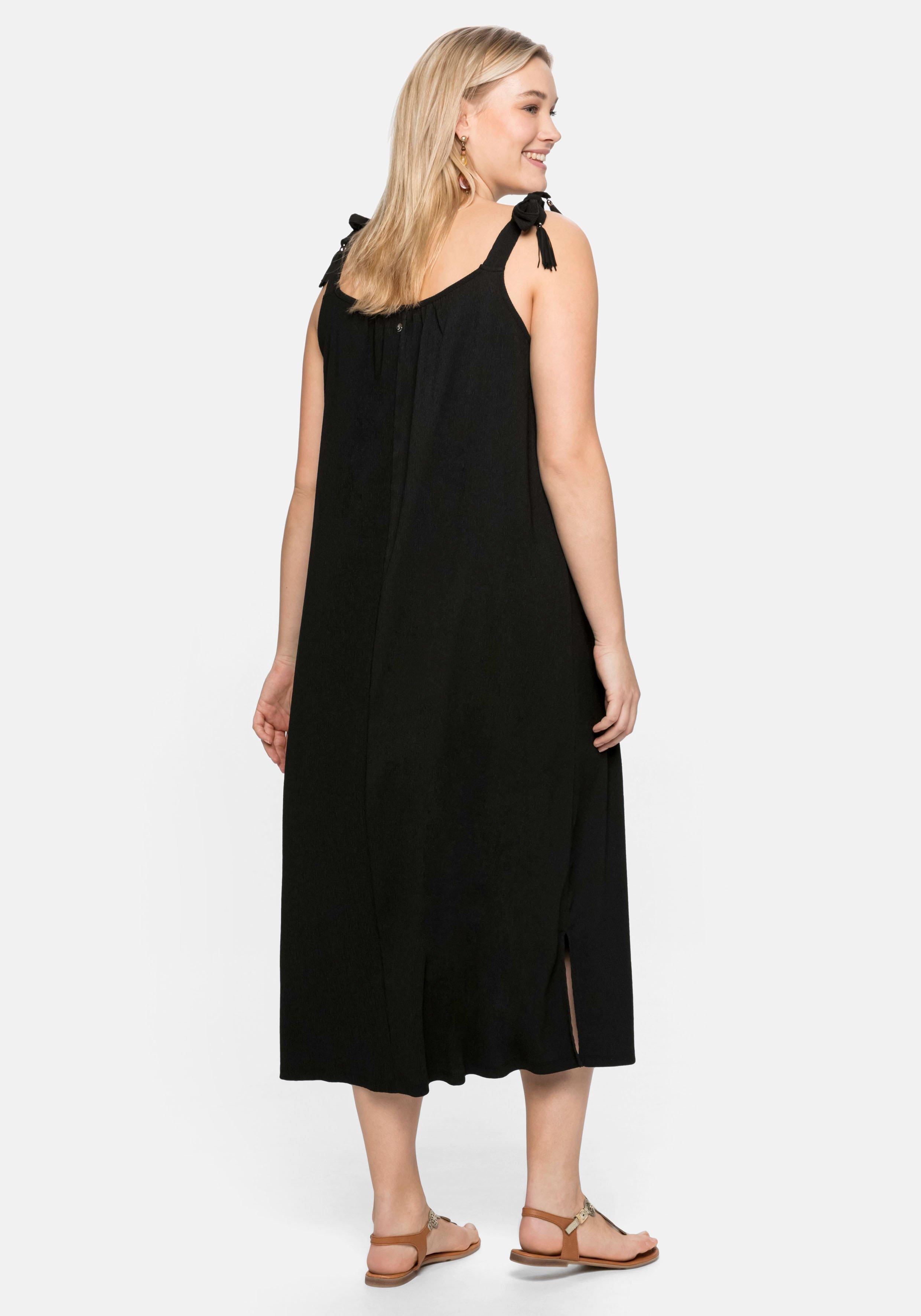 Midi-Jerseykleid in A-Linie, mit verspielten Details